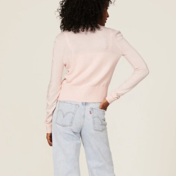 Small - 525 America - Pink Argyle Cardigan Rent the Runway $138 msrp - Picture 2 of 14